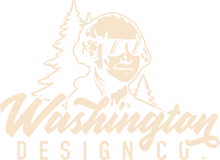 Logo Washington Design Co. Washington with sunglasses on.
